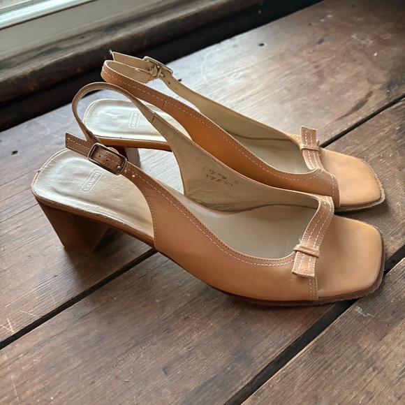 Coach Square Toe Sling Back Sandals - Picture 4 of 11